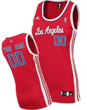 Women's Customized Los Angeles Clippers Red Jersey
